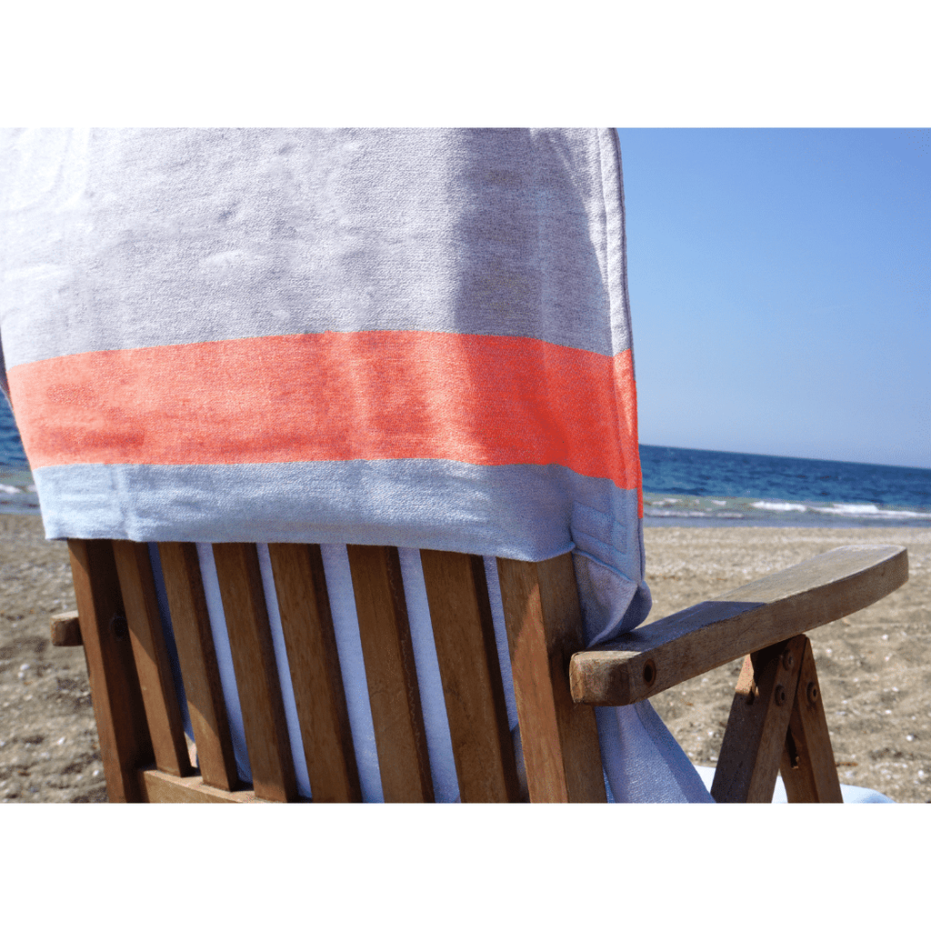 2-in-1 Beach Towel Bag in Grey & Charcoal – Made from Recycled Cotton