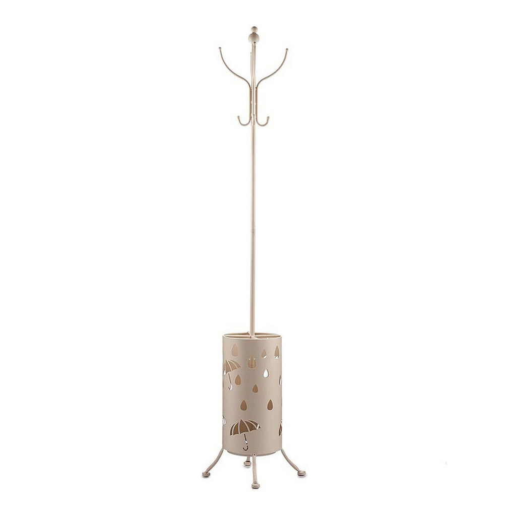 Coat rack Umbrella stand Metal Cream (44 x 185 x 44 cm)