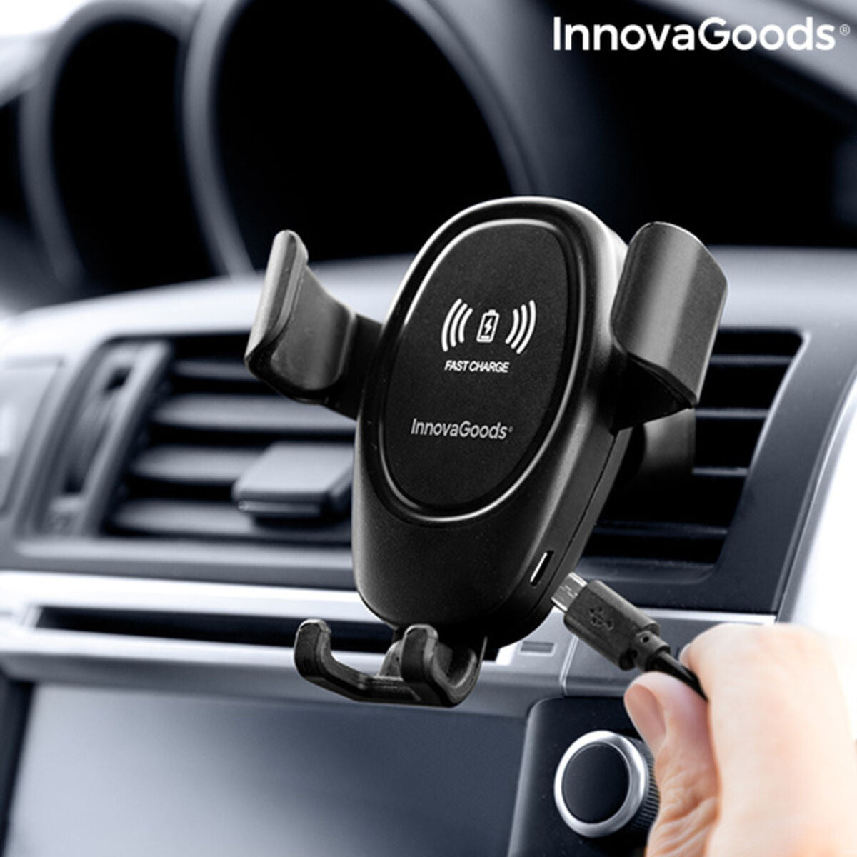 Tired of just a Normal Mobile Phone Holder for your CAR ? Well this one has Wireless Charging incorporated 2-in-1 !!