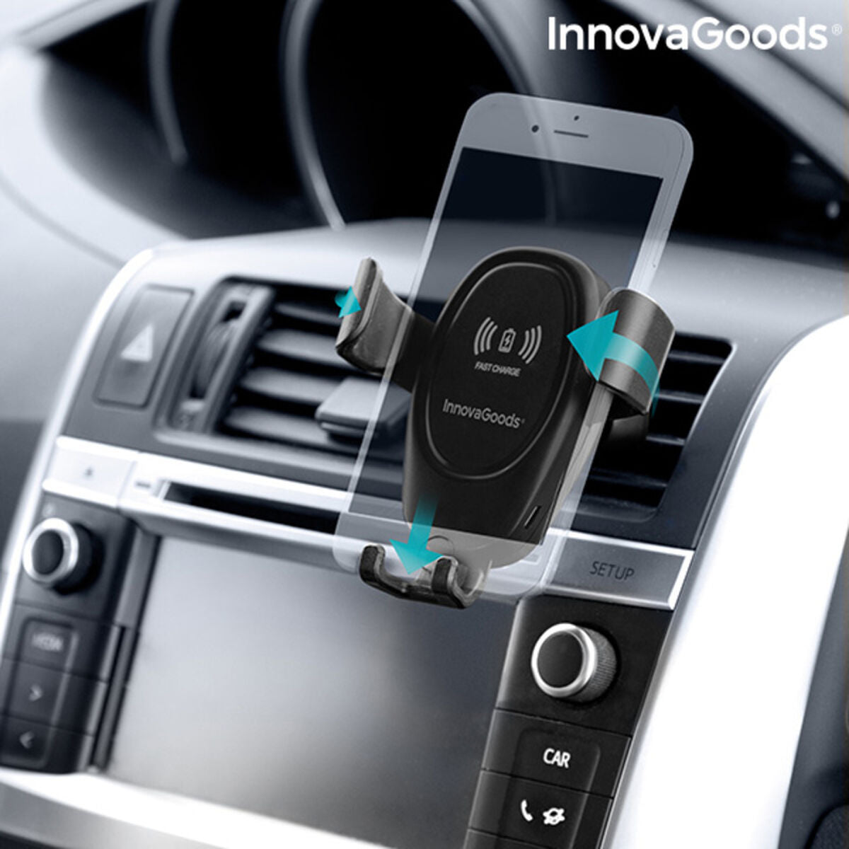 Tired of just a Normal Mobile Phone Holder for your CAR ? Well this one has Wireless Charging incorporated 2-in-1 !!