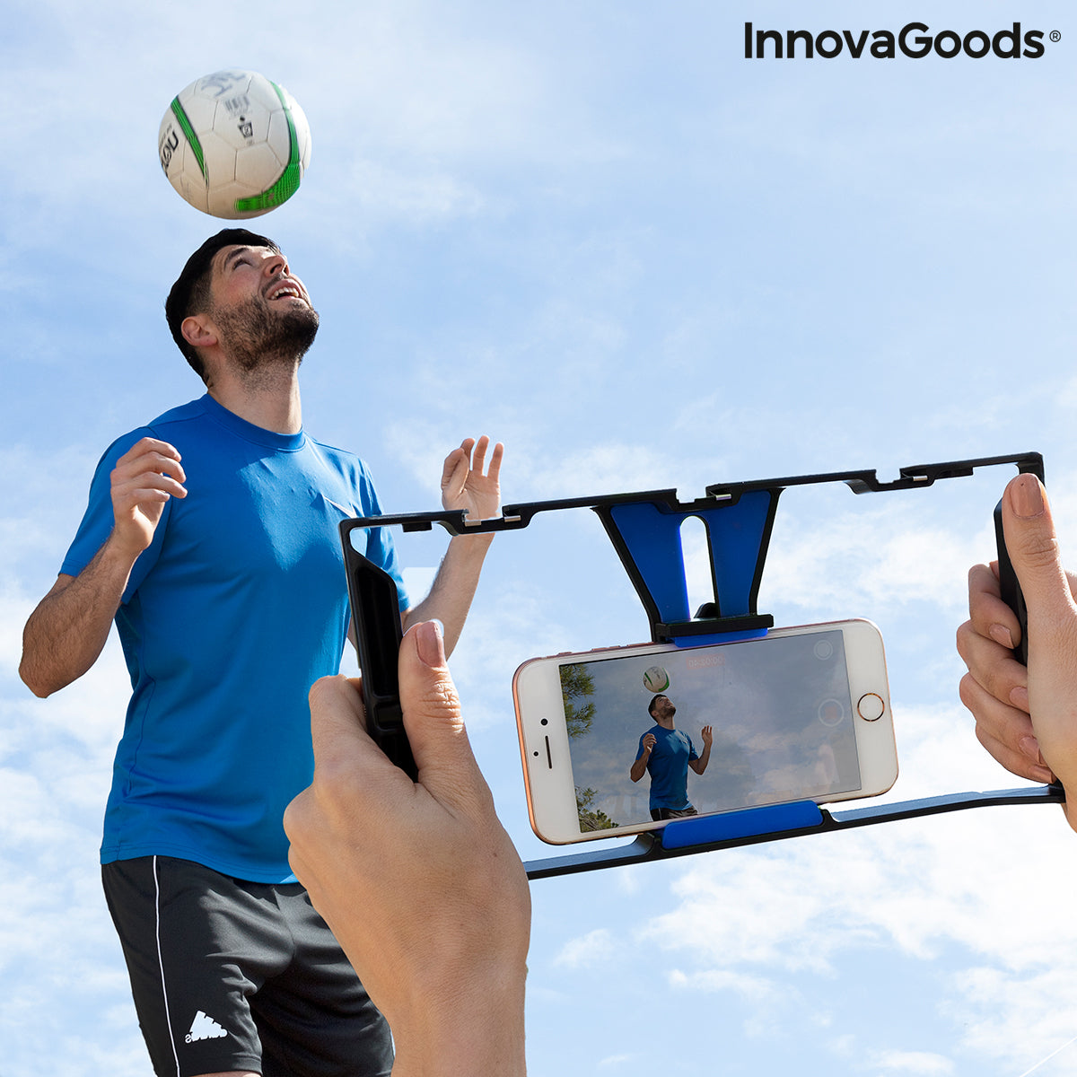 Smartphone Holder with Manual Stabiliser to film like a PRO with your iPhone PRO or Android!!