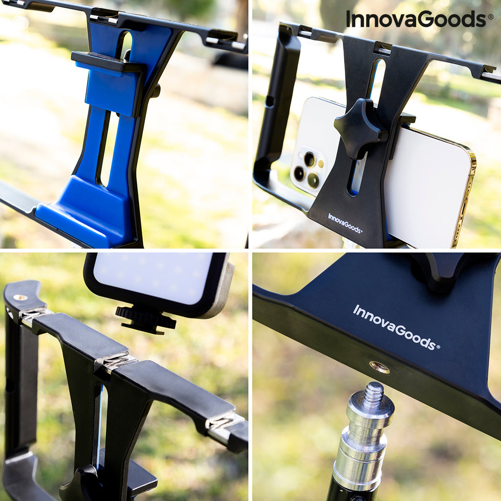 Smartphone Holder with Manual Stabiliser to film like a PRO with your iPhone PRO or Android!!