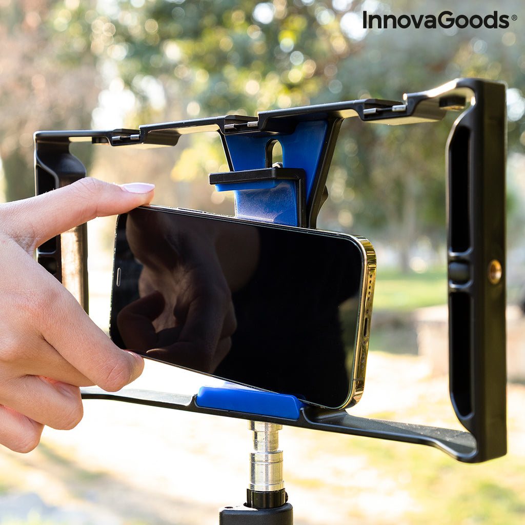 Smartphone Holder with Manual Stabiliser to film like a PRO with your iPhone PRO or Android!!