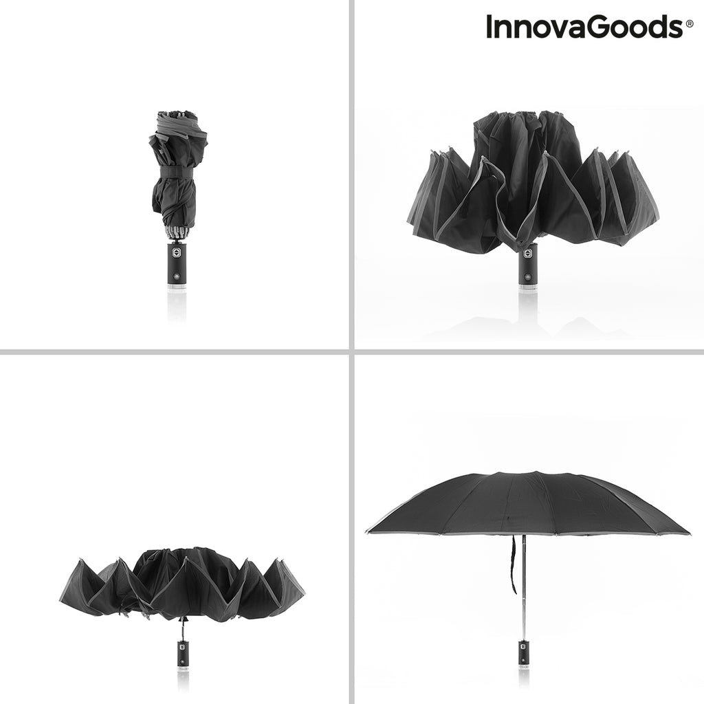 Folding Inverted Umbrella with LED Light!