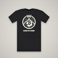 Sequins On Standby – WashedBlackDry t-shirt mockup on black