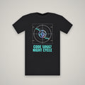 Code 50667 Night Cycle – WashedBlackDry t-shirt mockup on black