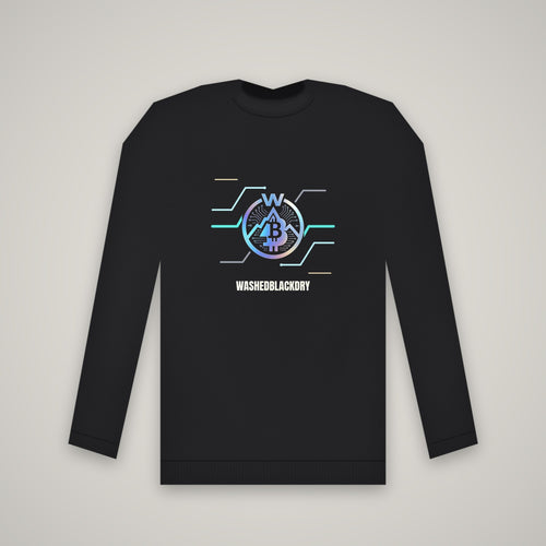 Circuit Monolith – WashedBlackDry sweatshirt mockup on black