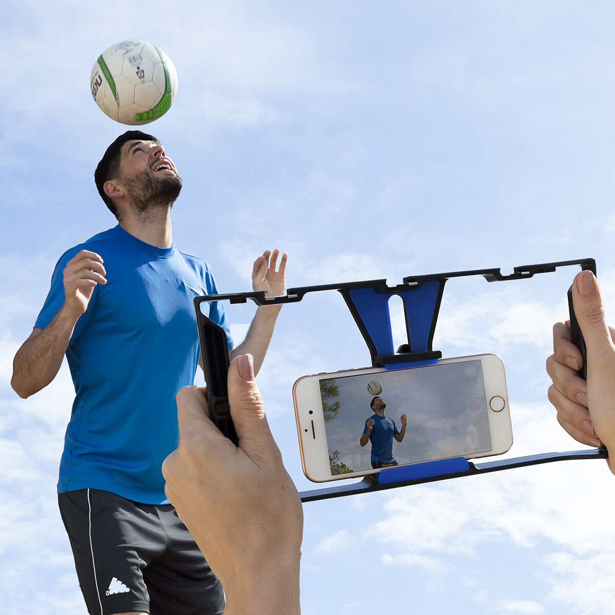Smartphone Holder with Manual Stabiliser to film like a PRO with your iPhone PRO or Android!!