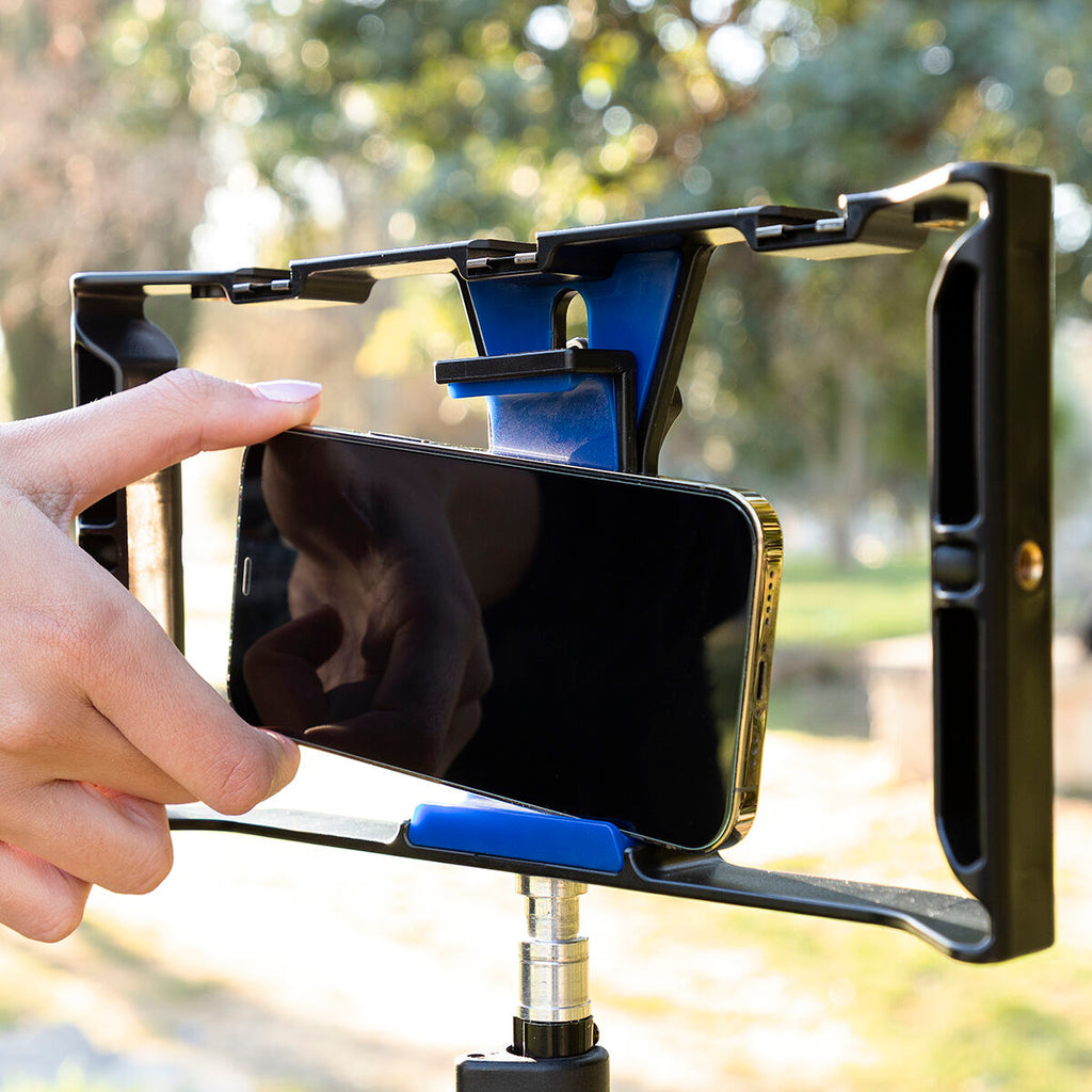 Smartphone Holder with Manual Stabiliser to film like a PRO with your iPhone PRO or Android!!