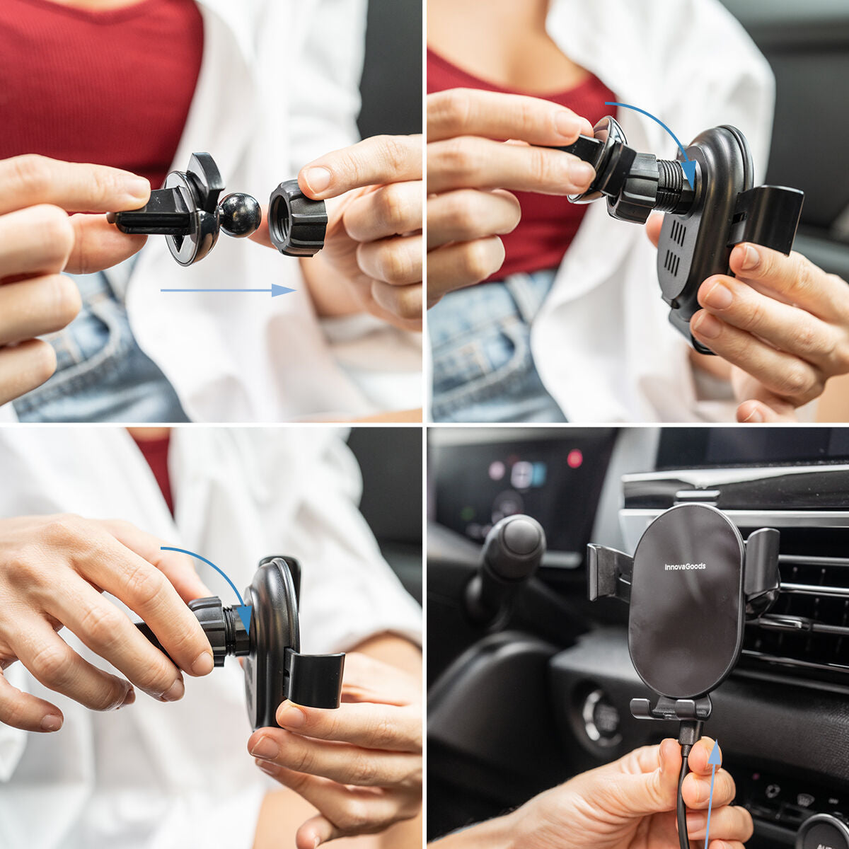15W Wireless Fast-Charge Car Phone Holder Chakar